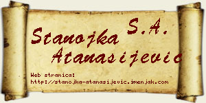 Stanojka Atanasijević vizit kartica